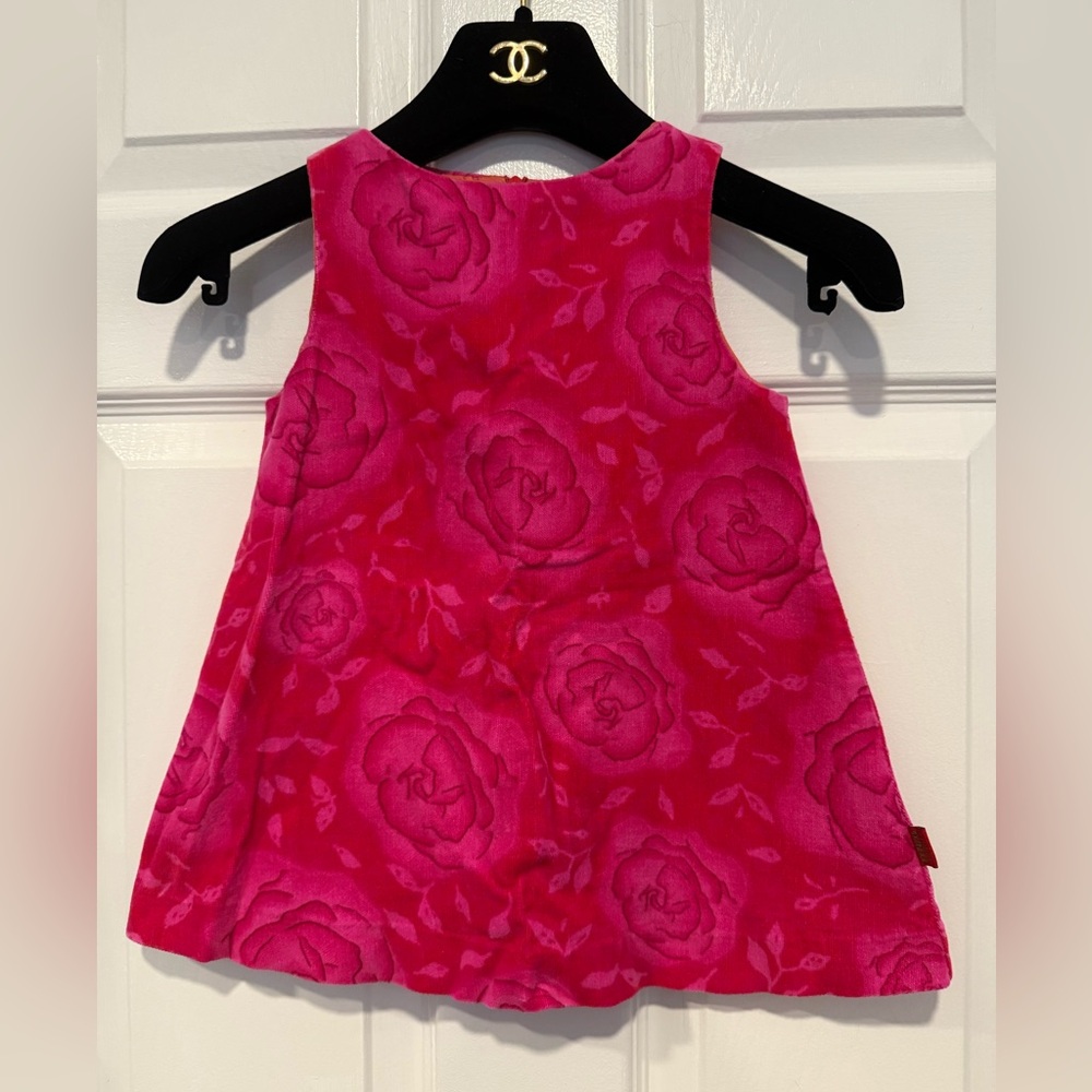 DESIGNER Kenzo Girls Dress Size 2 Pink Floral Sleeveless Toddler Neimans Saks